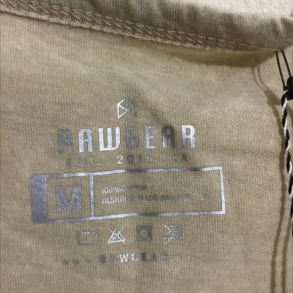 RAW GEAR Men's Acid Wash-Look Tank Top Size M - Picture 4 of 4